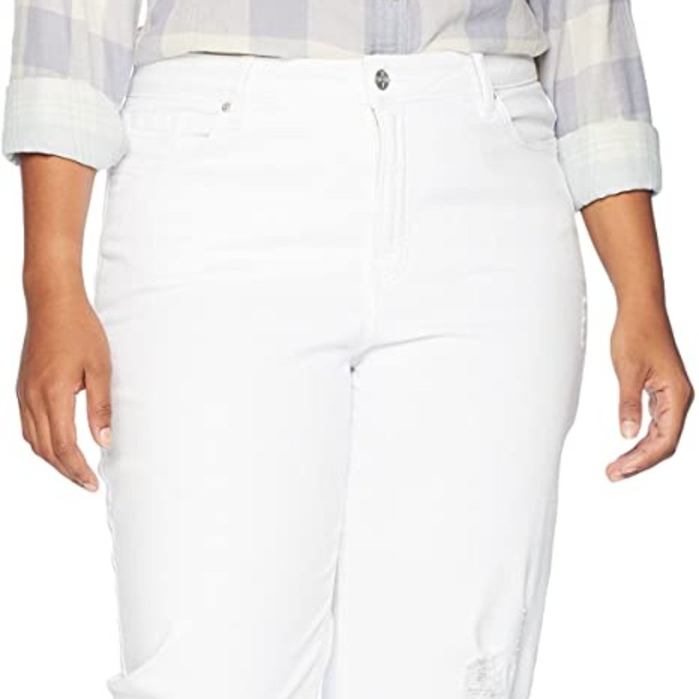 NYDJ Jenna Straight Ankle Jeans With Raw Hem